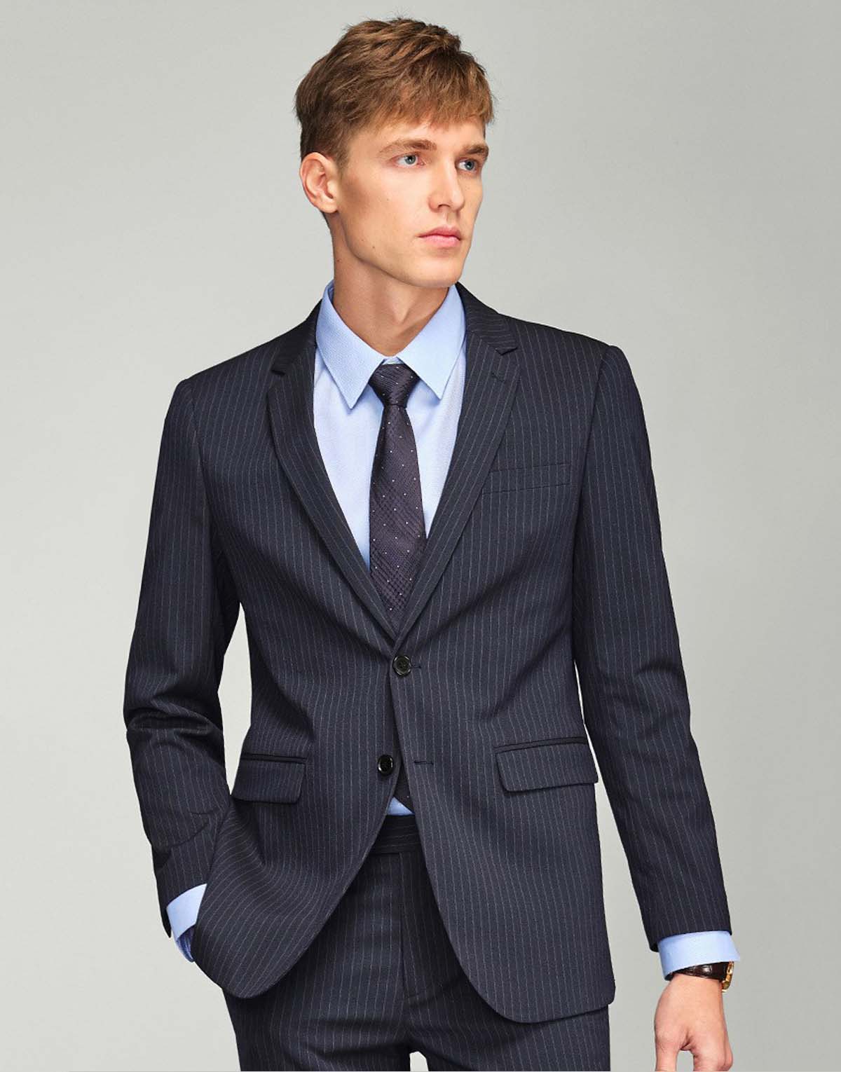 Striped Premium Business Suit-s8819